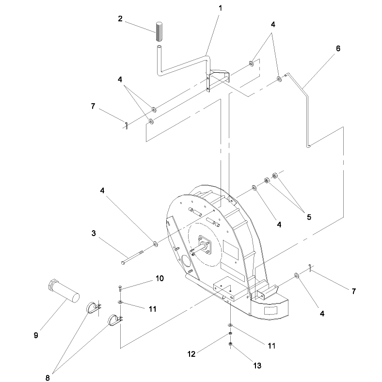 Deflector Handle and Manual Tube Assembly