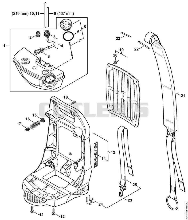 Fuel tank, Backplate