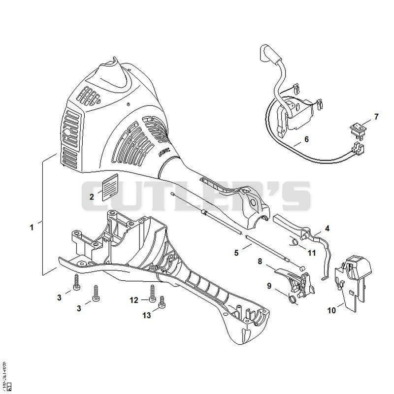 Engine housing (Loop handle) KM 55 R-Z