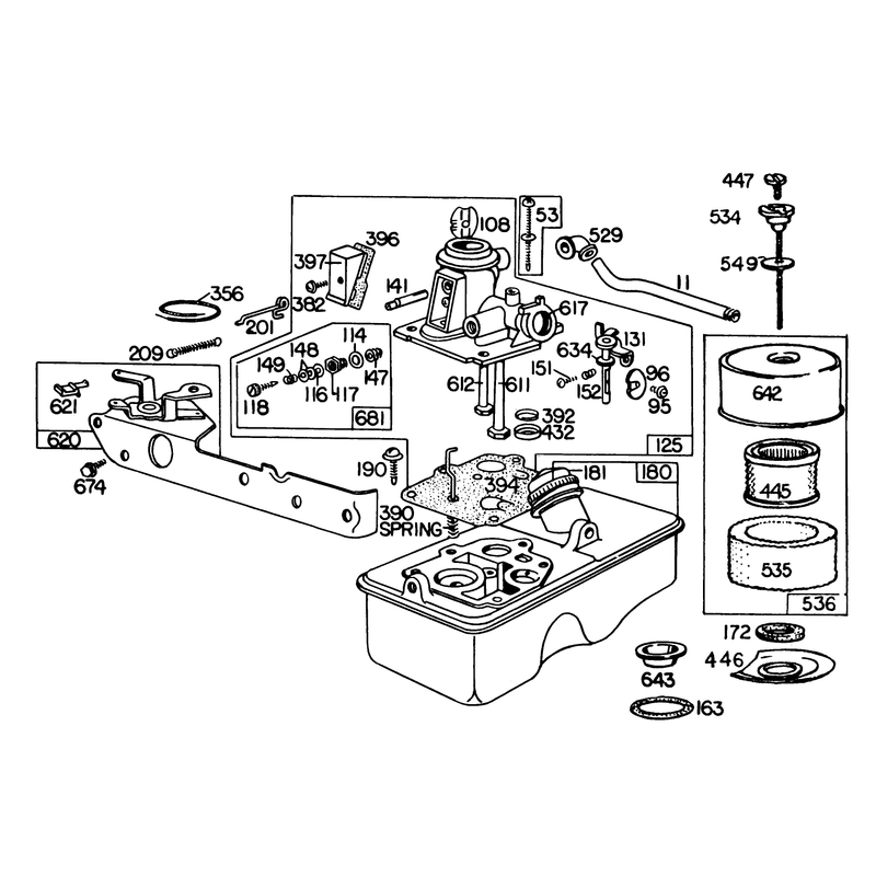 Carburetor Assembly Model No 110908-0380-02