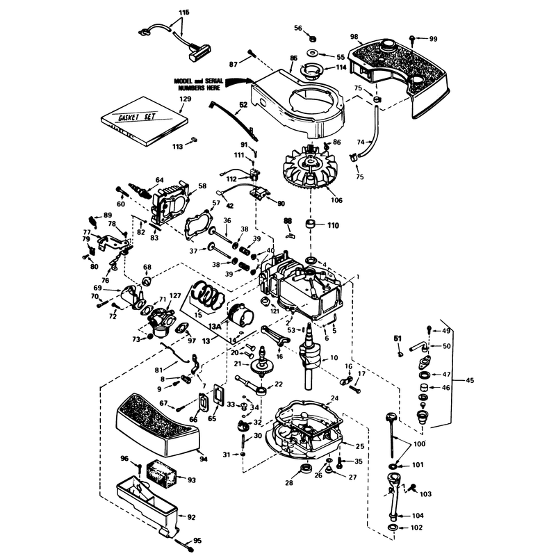 Engine Tecumseh Model No Tnt 100-10096e