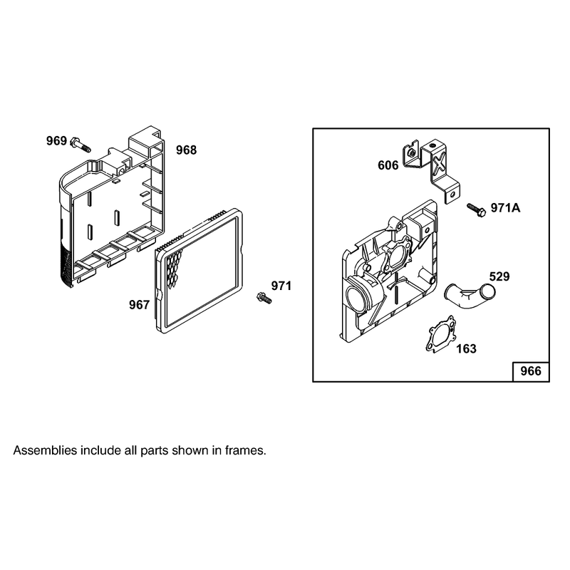 Air Cleaner Assembly Briggs and Stratton 127802-0640-01