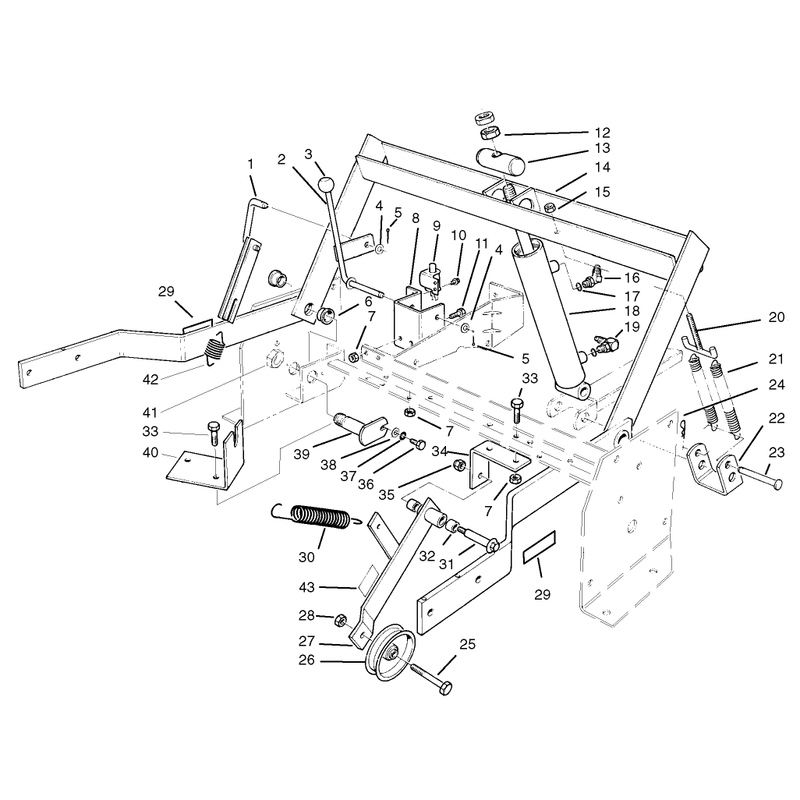 Parking Brake and Lift Frame Assembly