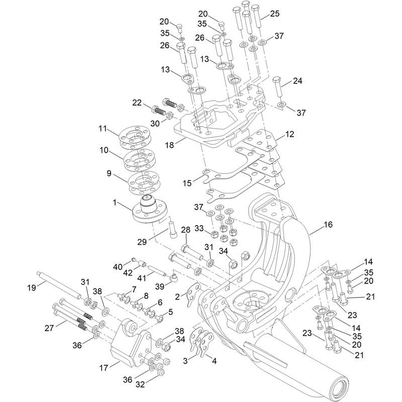 Front Right and Rear Left Attachment  Assembly No. 136-3970