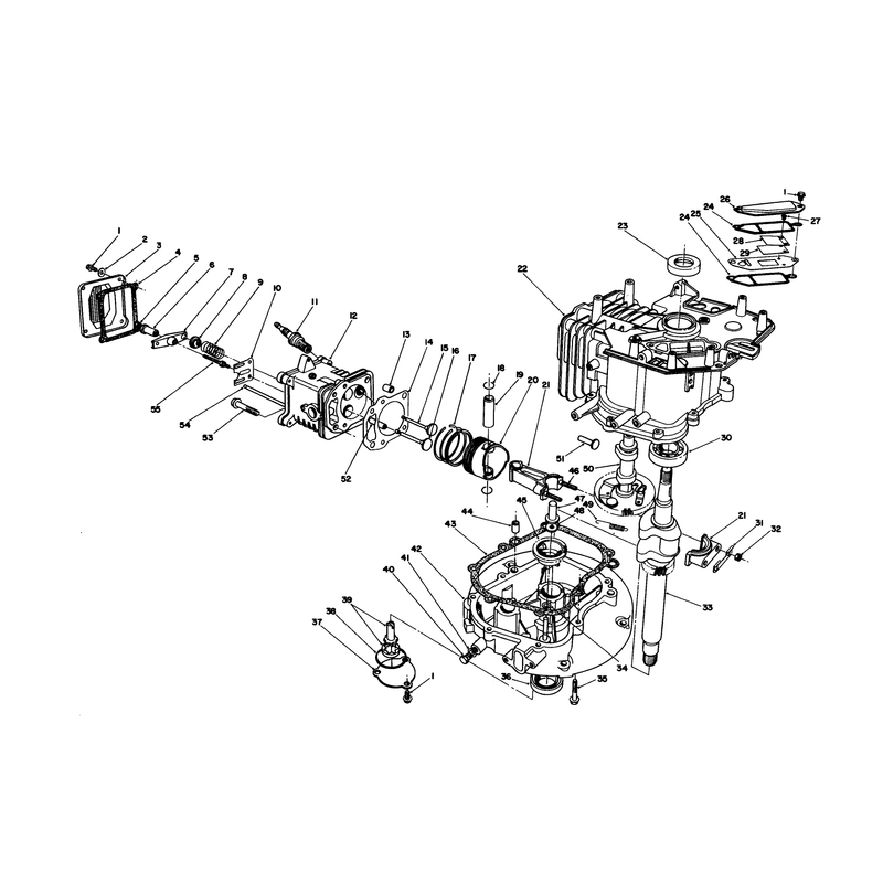 Crankcase Assembly (continued) (engine Model No. Vmj8)