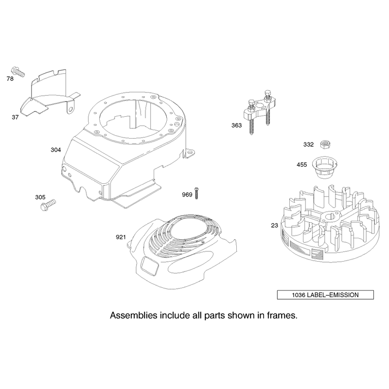 Blower Housing Assembly Engine Briggs and Stratton Model 123K02-0114-E1
