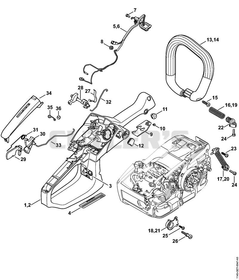 Handle housing, Handlebar M-Tronic
