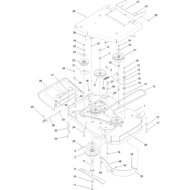 36 Inch International Deck Assembly