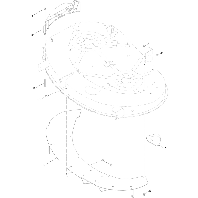 42 Inch Deck Baffle Assembly