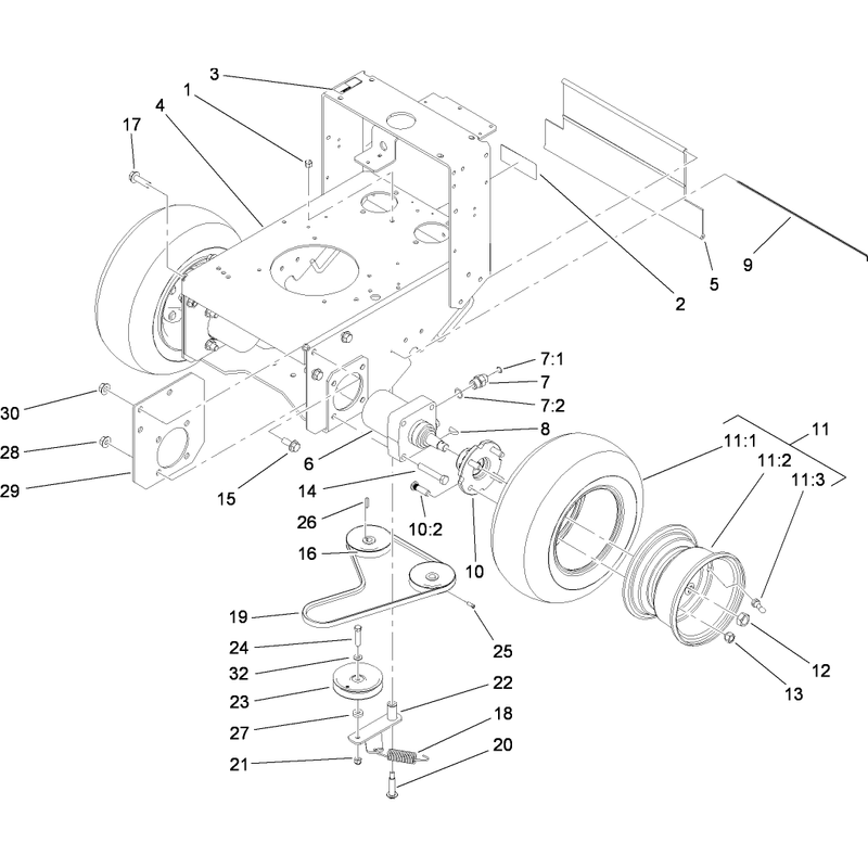 Pump Drive and Wheel Assembly