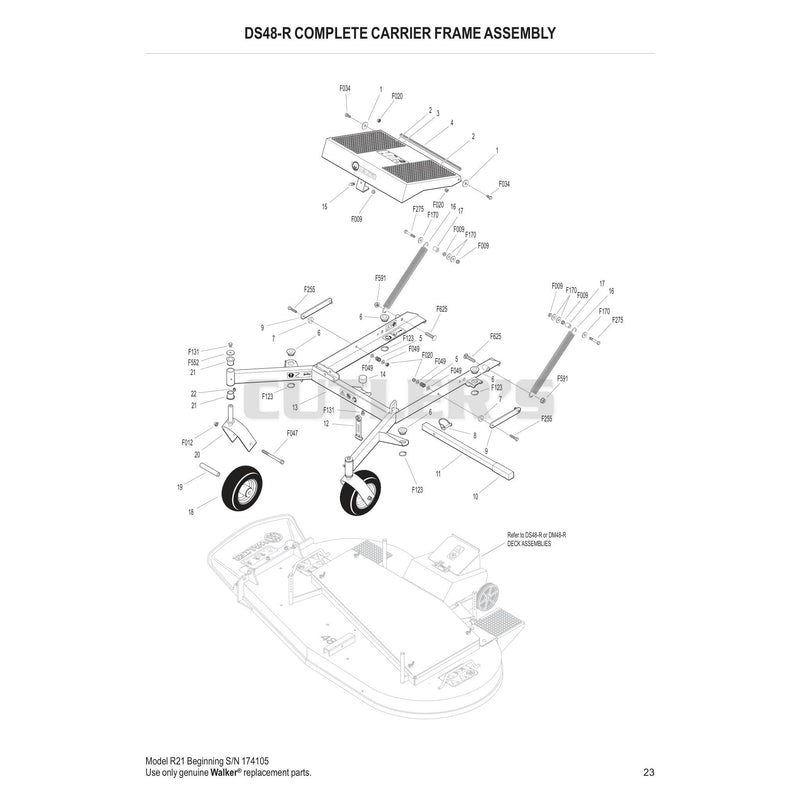 DS48-R COMPLETE CARRIER FRAME ASSEMBLY