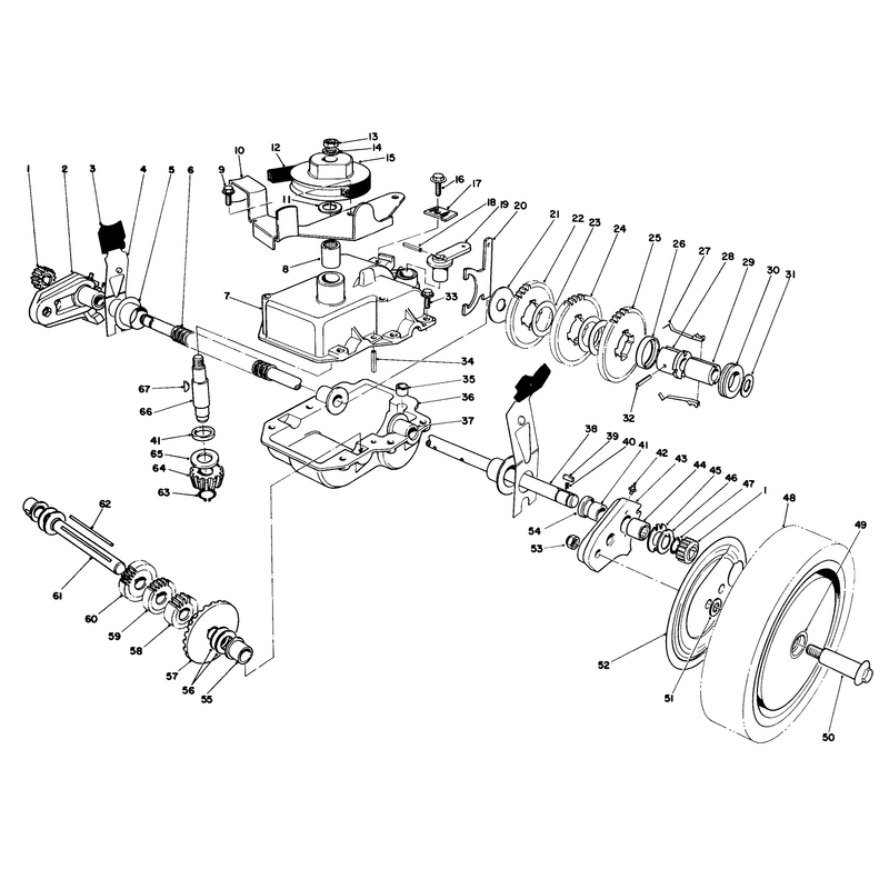 Gear Case Assembly Continuedmachine Serial No S 6903101 and Up