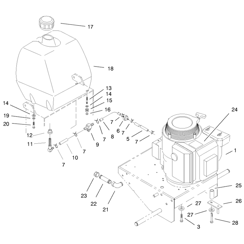Engine and Fuel Tank