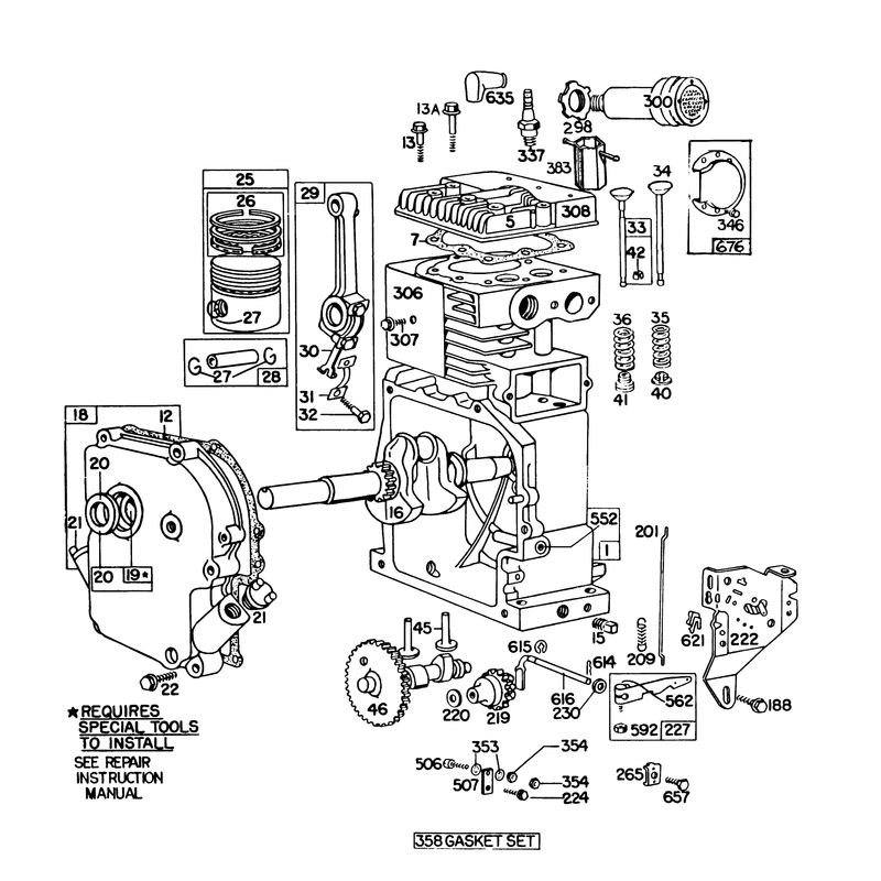 Engine Briggs & Stratton Model No. 190402-2720-01