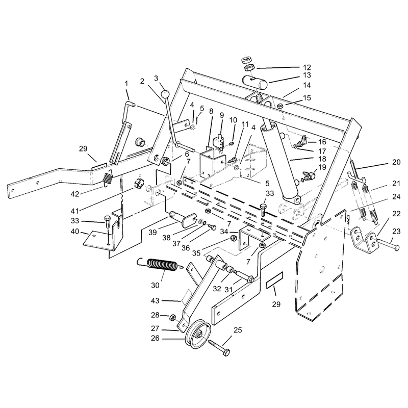 Parking Brake and Lift Frame Assembly