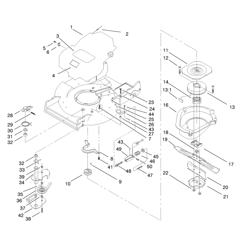 Engine and Blade and Brake Clutch Assembly