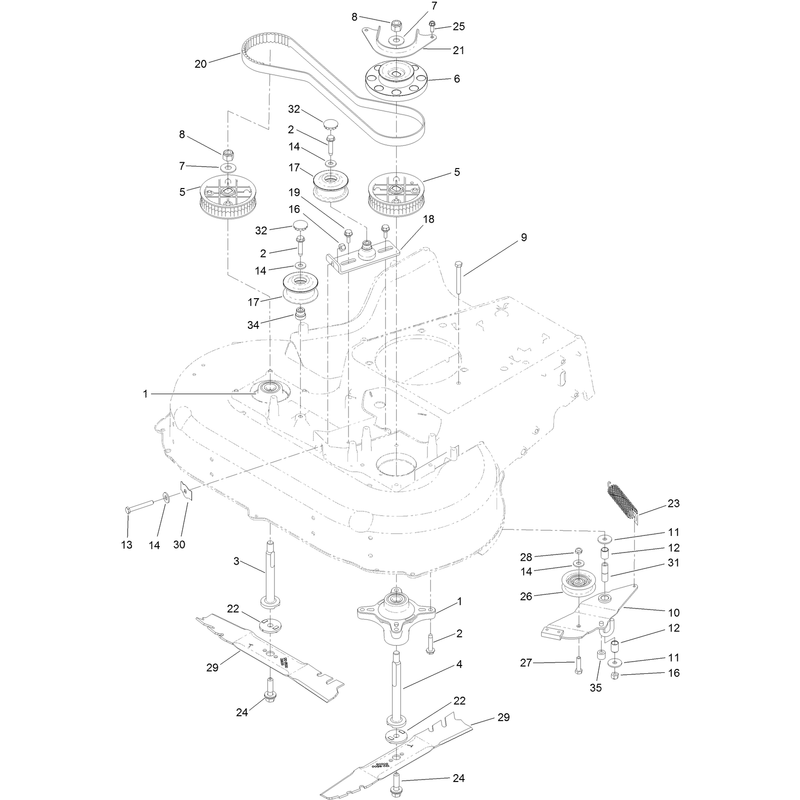 Spindle and Blade Assembly