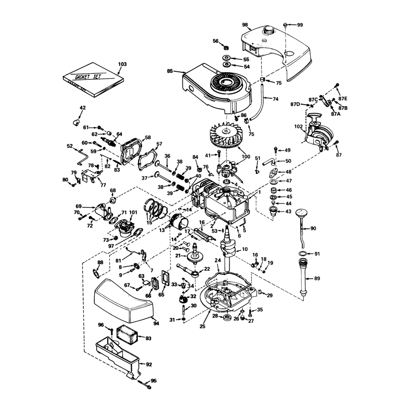 Engine Tecumseh Model No Tnt 100-10047 Mower Model No 21610