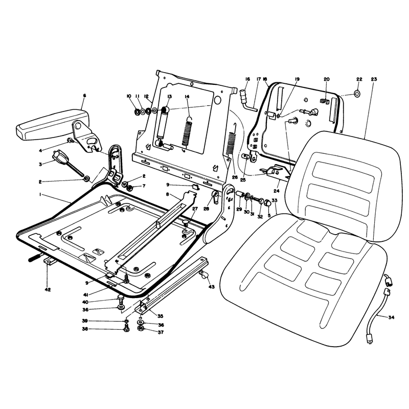 Deluxe Suspension Seat Model No 30756 Optional