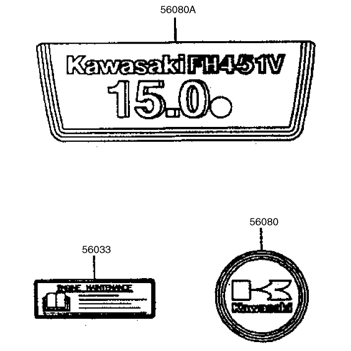 Starterdecals Kawasaki Fh451v-As08