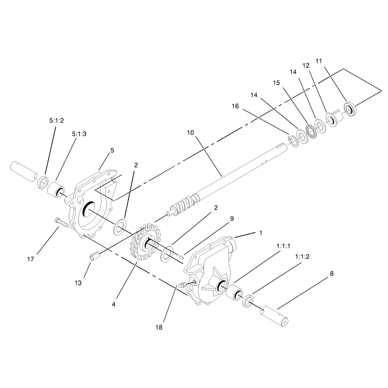 32in Auger Gearcase Assembly Part No. 74-1562