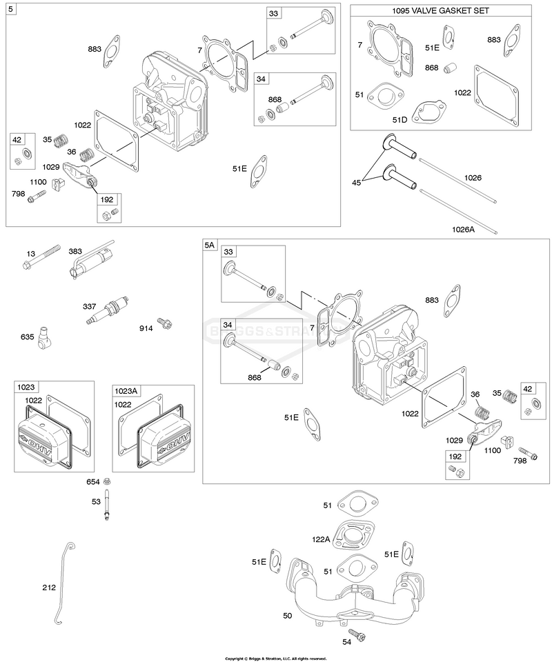 Cylinder Head, Gasket Set-Valve, Intake Manifold, Valves