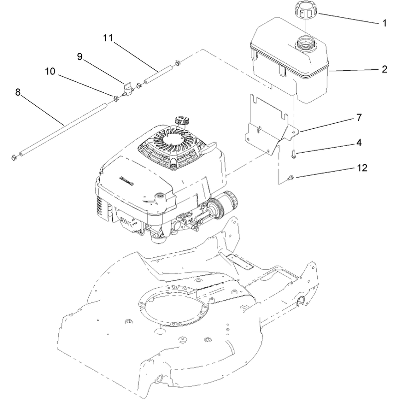 Fuel Hose and Tank Assembly