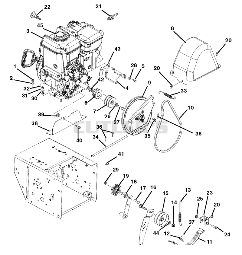 Engine And Belt Drive
