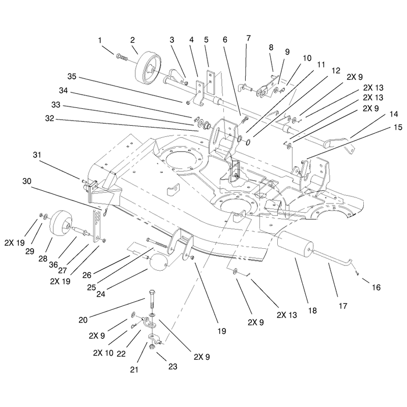 Gage Wheels & Lift Brackets Assembly