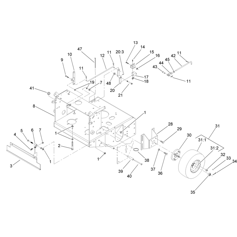 Frame and Wheel Assembly