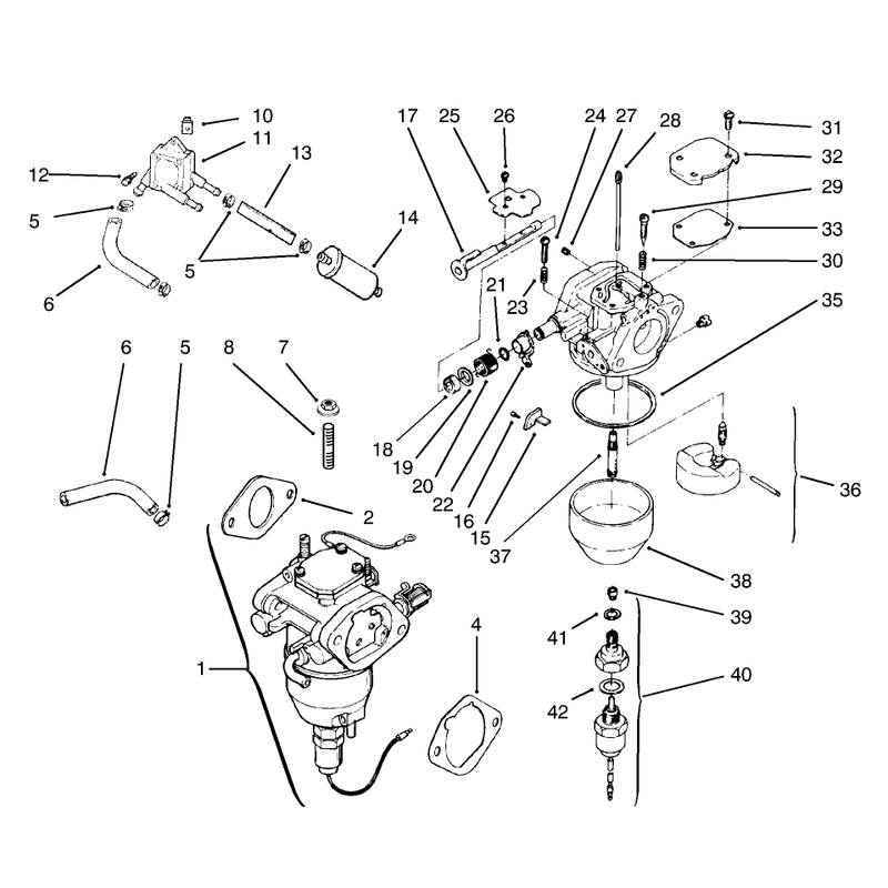 Group 8 Fuel System Assembly Kohler Model No CV20S-65531 and CV20S-65532