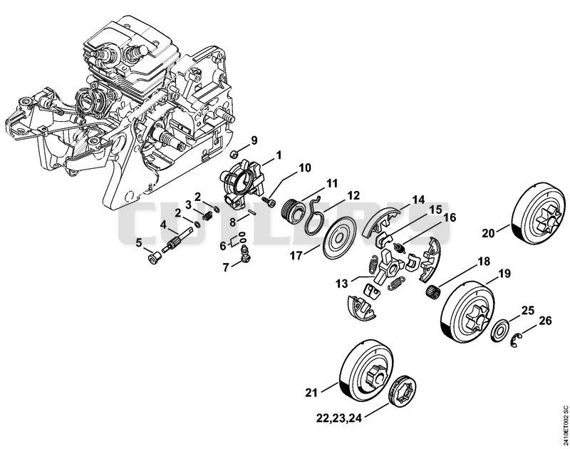Oil pump, Clutch