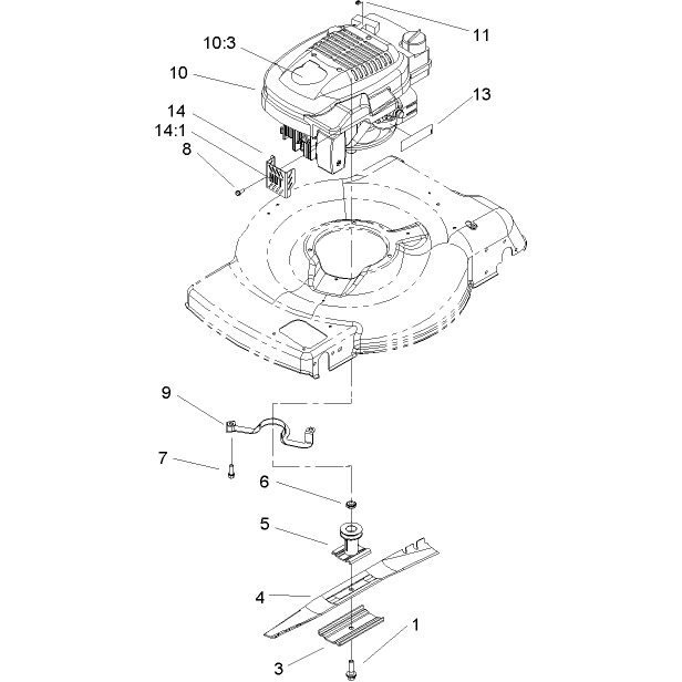 Engine and Blade Assembly