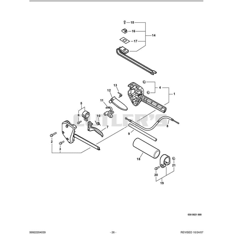 Control Handle,Throttle Cable, Ignition Switch