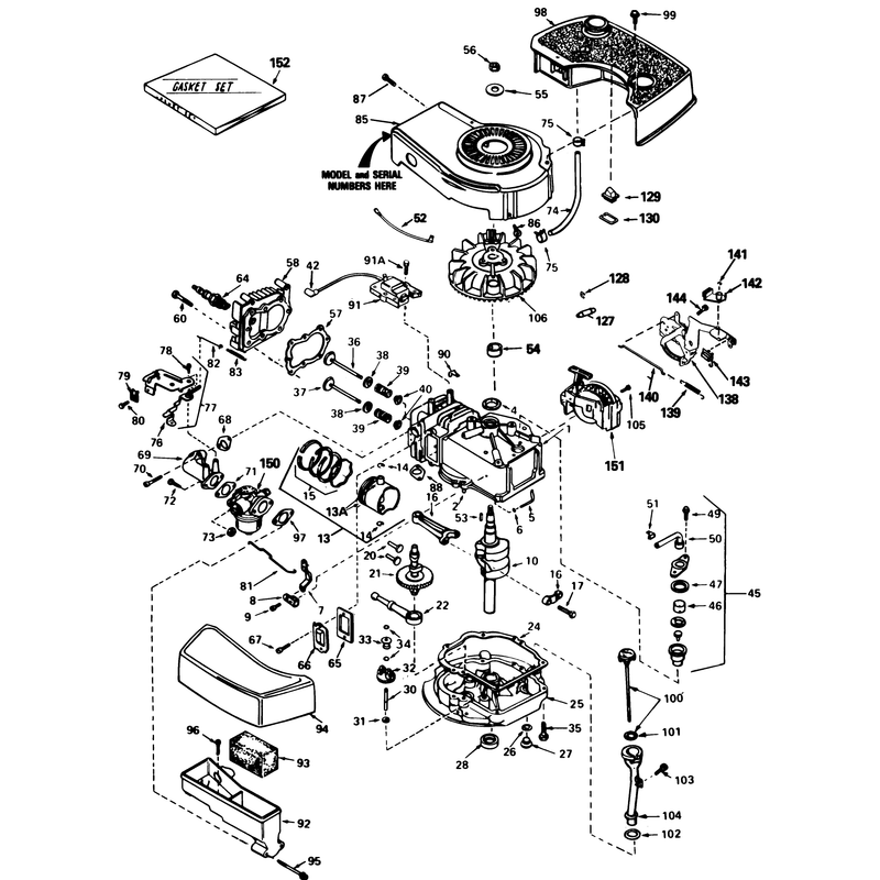 Engine Tecumseh Model Tnt 100-10085e