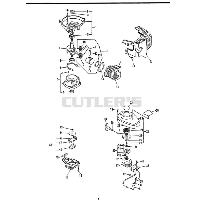 Crankcase Kit Includes Items 2 -5 &8