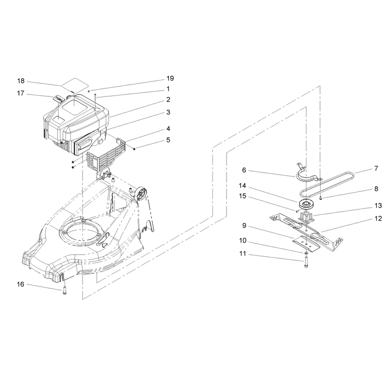 Engine and Blade Assembly