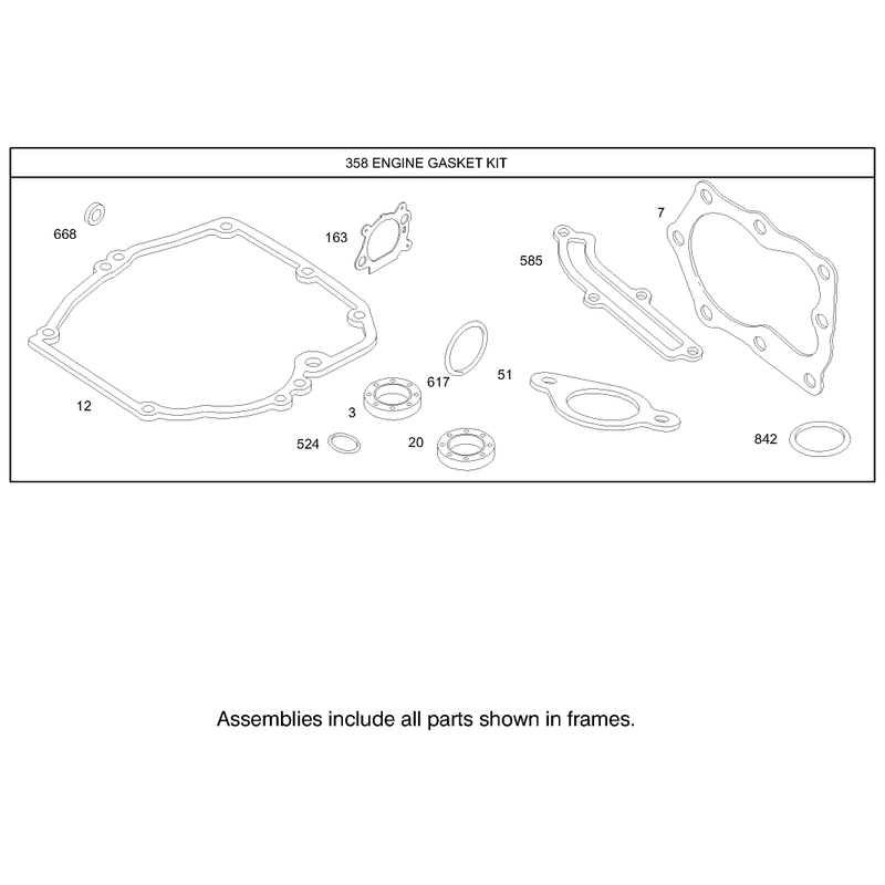 Gasket Assembly Briggs and Stratton Model 12H802-1720-B1