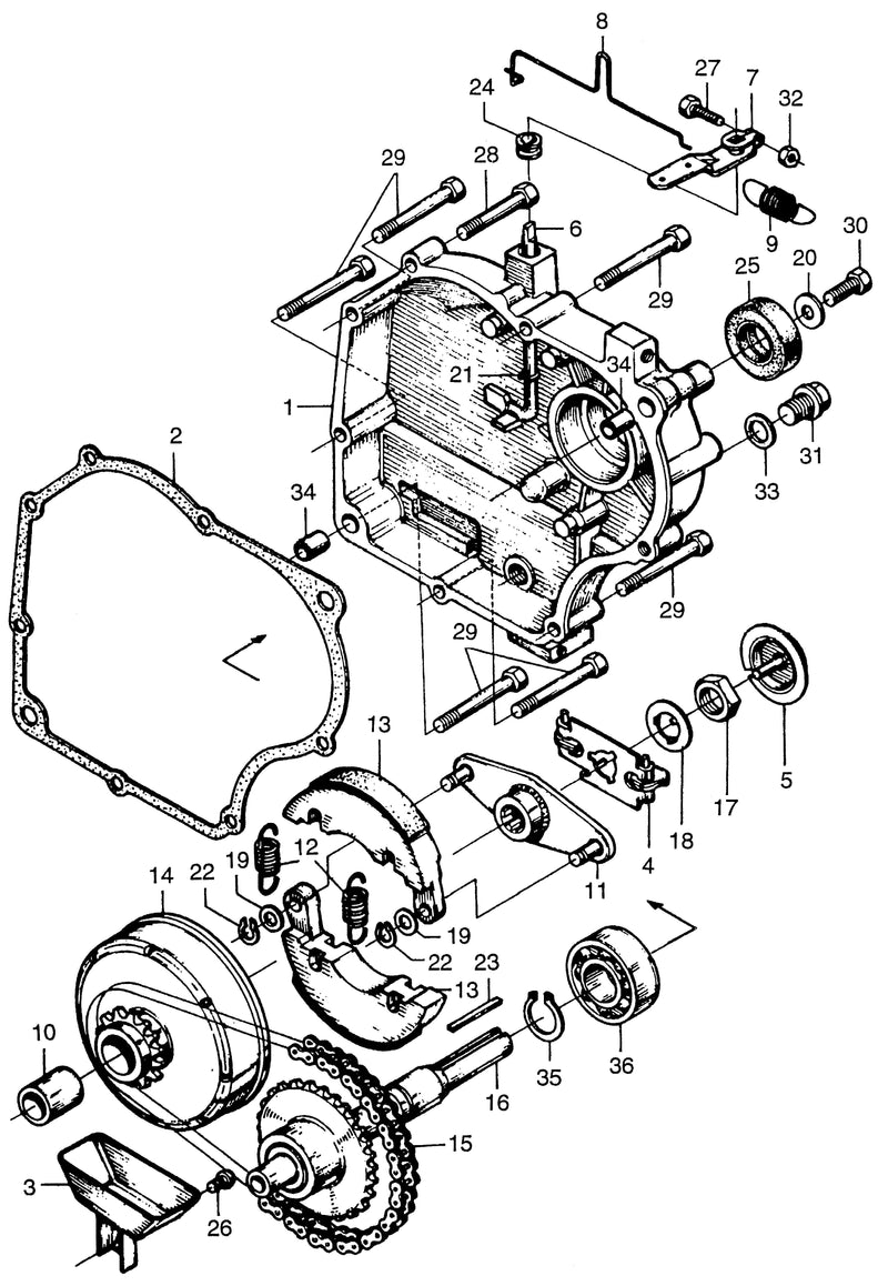 RIGHT CRANKCASE COVER    @CLUTCH