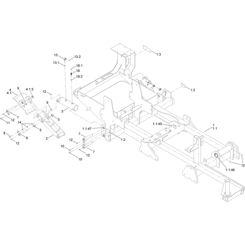 Main Frame and Stabilizer Assembly