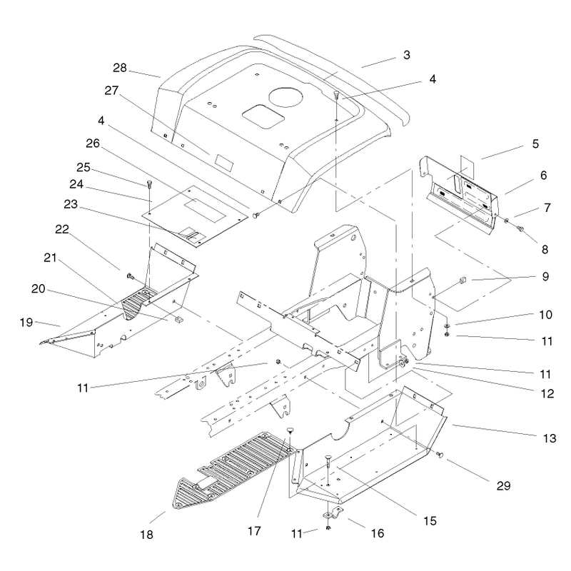 Fender and Footrests Assembly