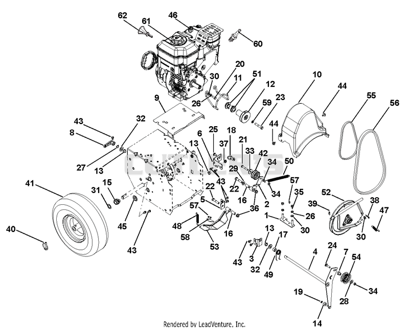 Engine And Belt Drive