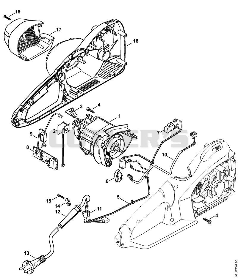 Electric motor, Motor housing