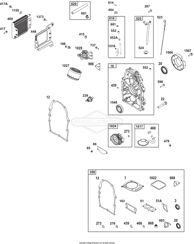 Crankcase Cover/Sump and Lubrication Group