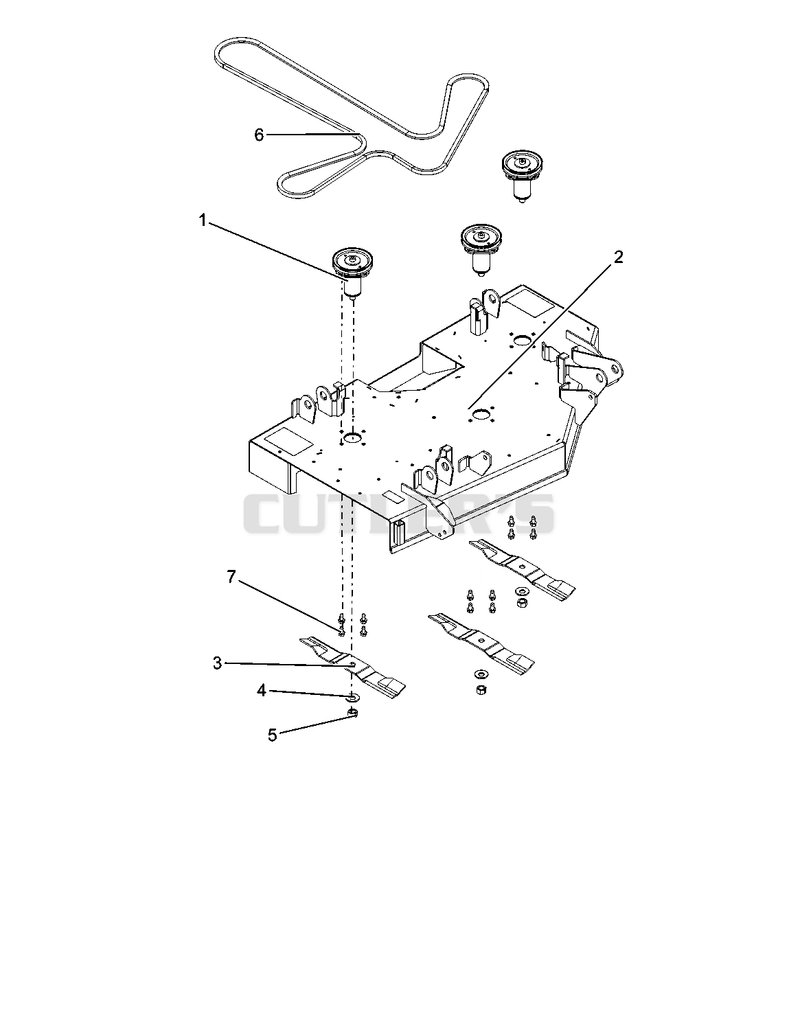 Deck, Belt, Blades And Spindles - 42 Inch