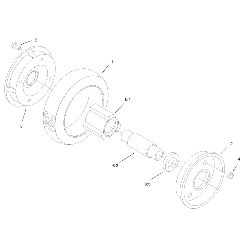 Rear Wheel and Tire Assembly No 74-1720