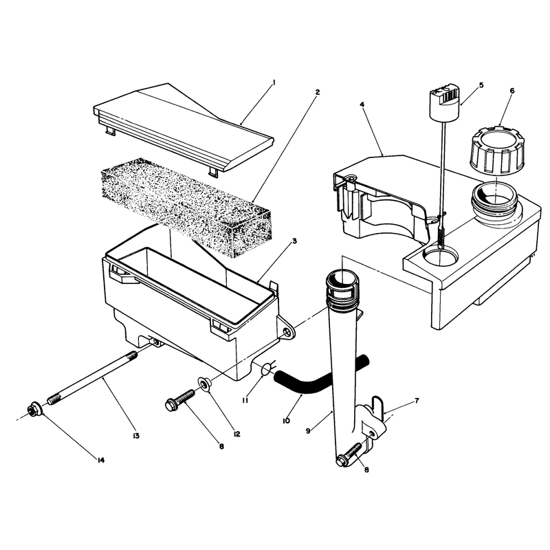 Air Cleaner and Fuel Tank Assembly