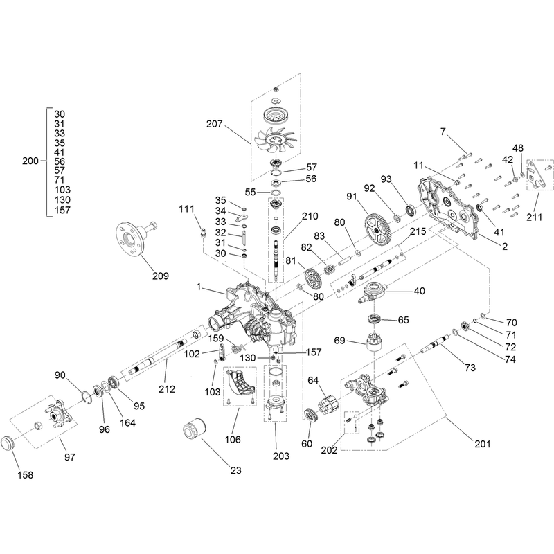 LH Transmission Assembly No 139-1521