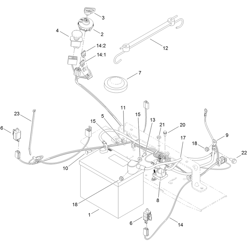 Battery and Electrical Assembly