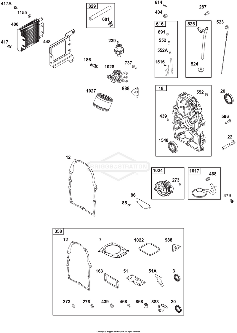 Crankcase Cover/Sump and Lubrication Group